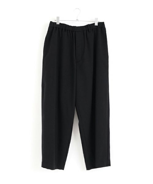 YOKO SAKAMOTO ヨーコサカモト BRUSHED WOOL WIDE PANTS [BLACK]YS