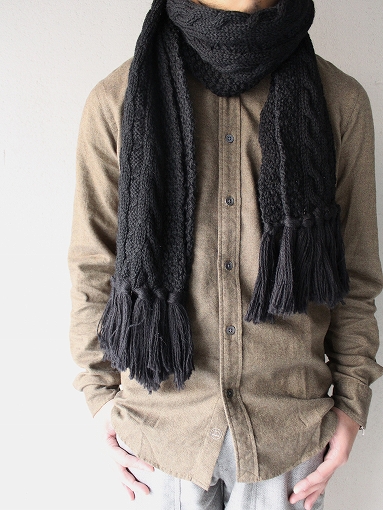 BLACK SHEEP ブラックシープのケーブルニットマフラー : 『Bumpkins