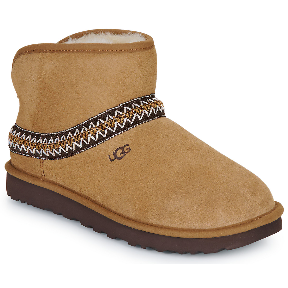 UGG CLASSIC MINI CRESCENT Cognac - Free delivery | Spartoo NET