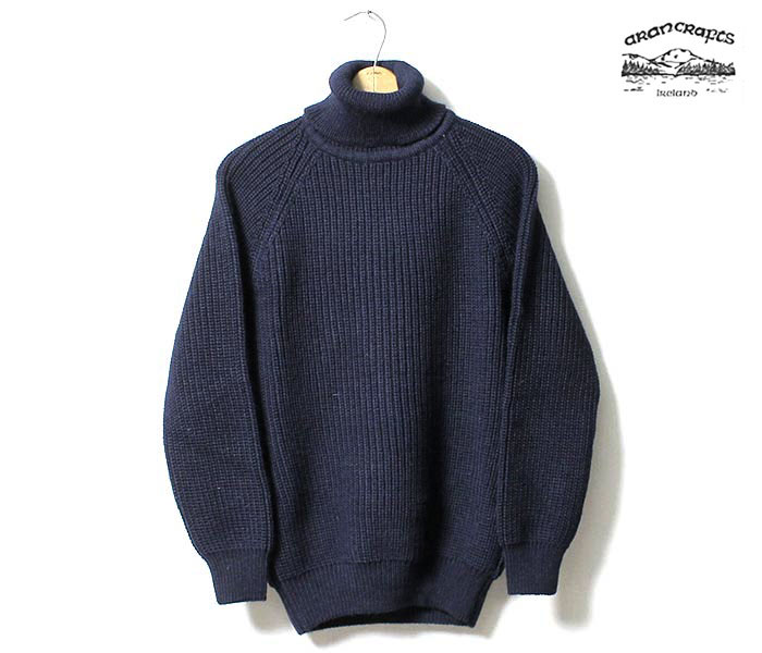 アランクラフト Aran Crafts Ireland ニット リブ編み タートルネック