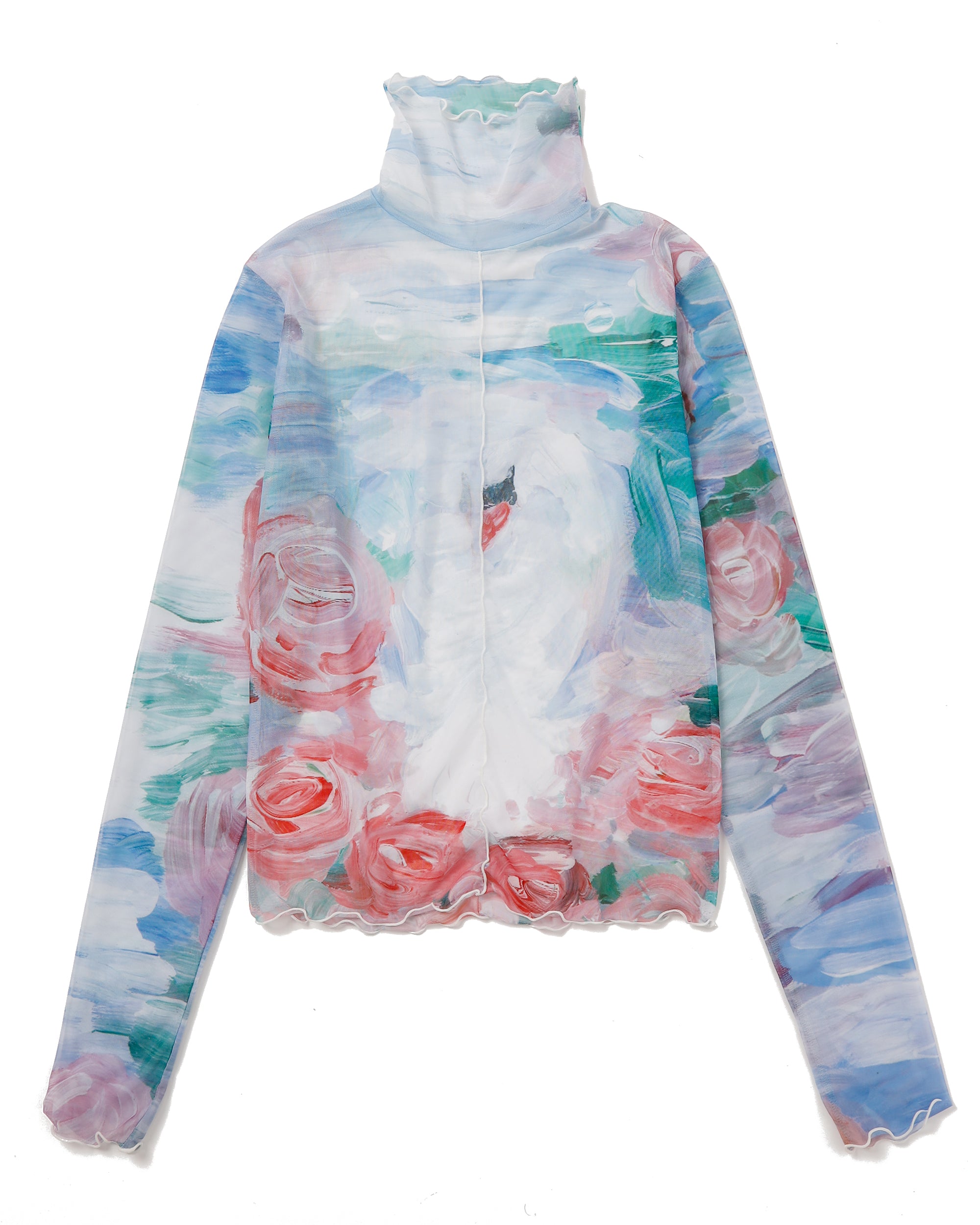 Swan see-through tops (High / Crew neck)