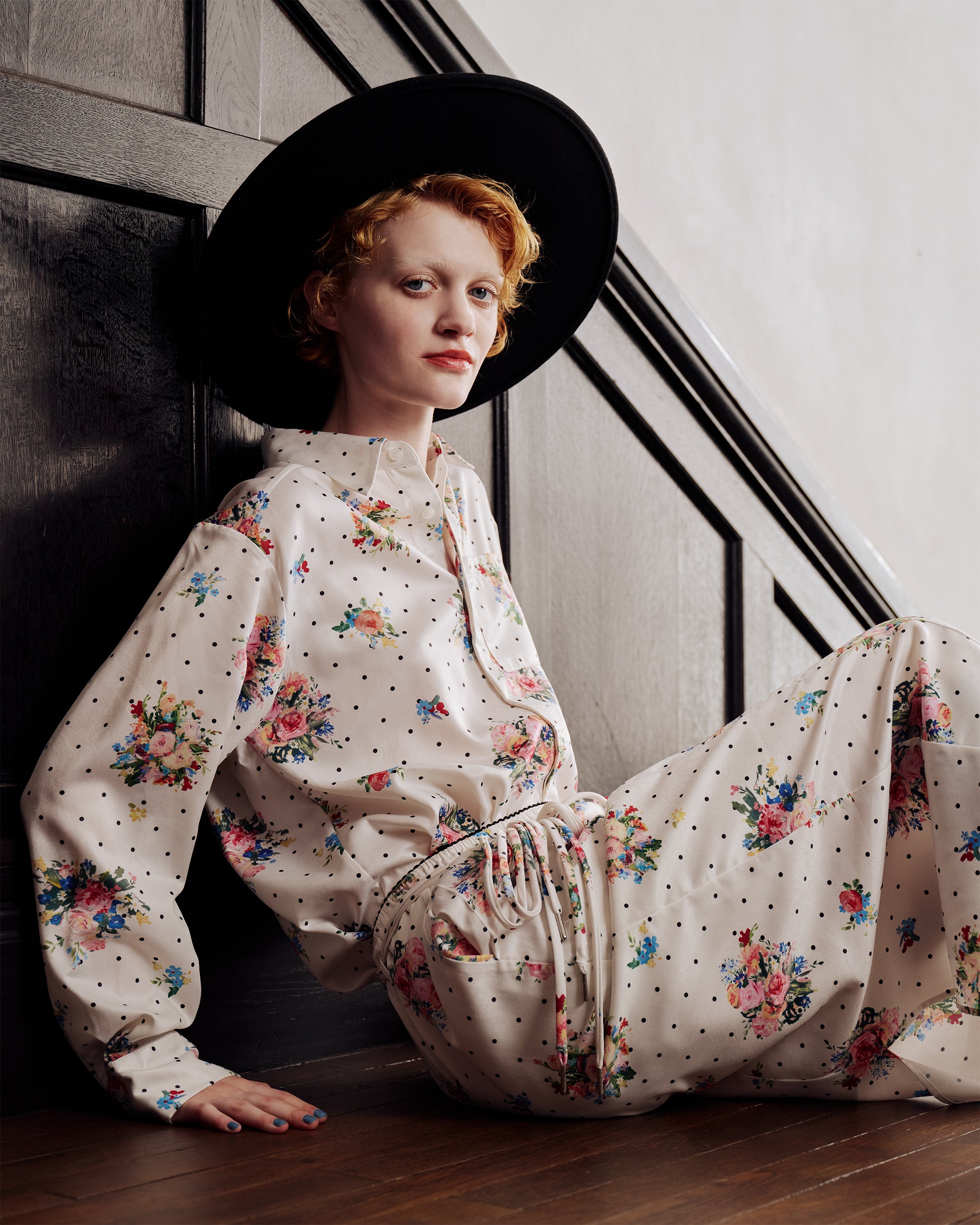 Dot flower shirt