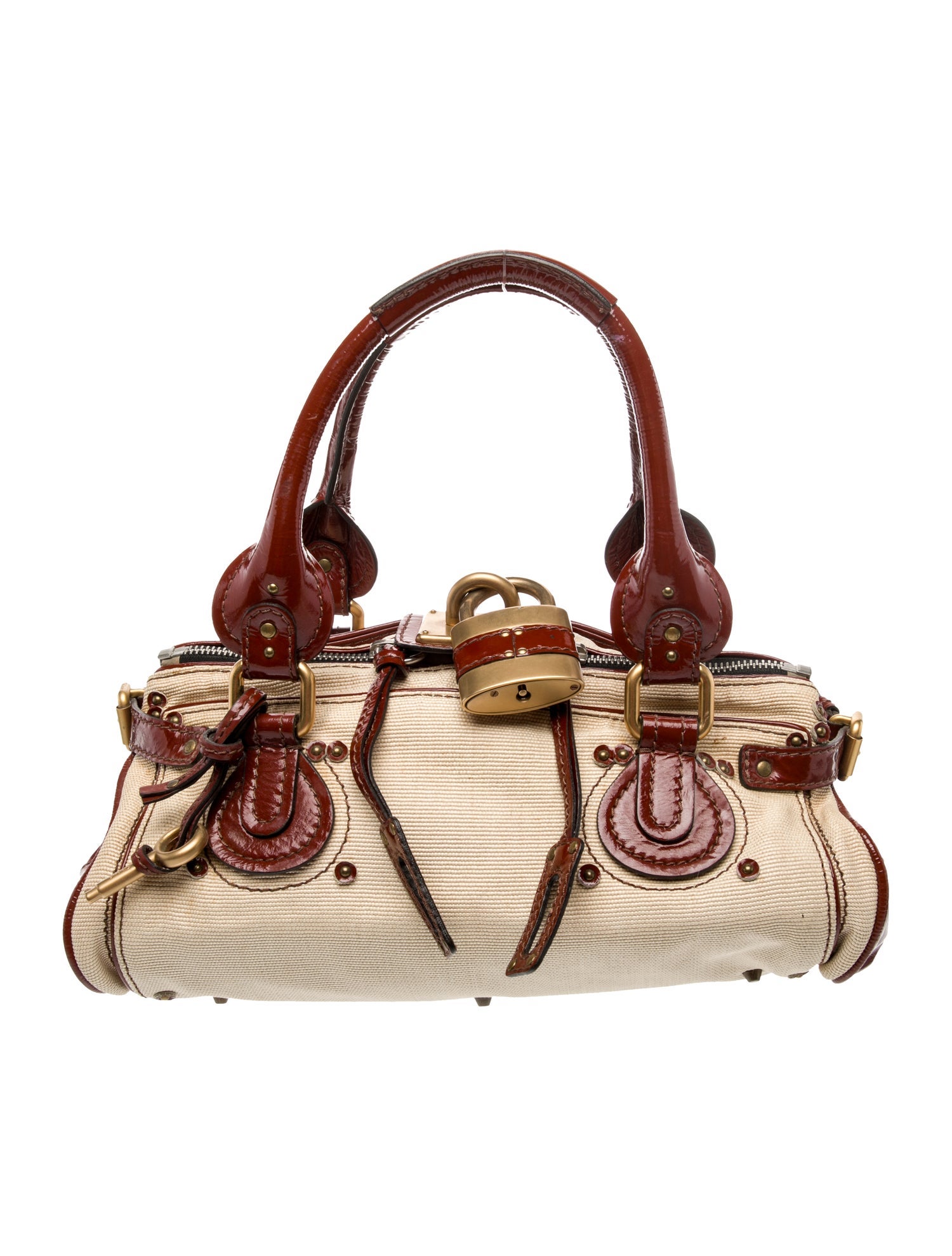 Salvatore Ferragamo Leather-Trimmed Jaguar Pochette - Neutrals