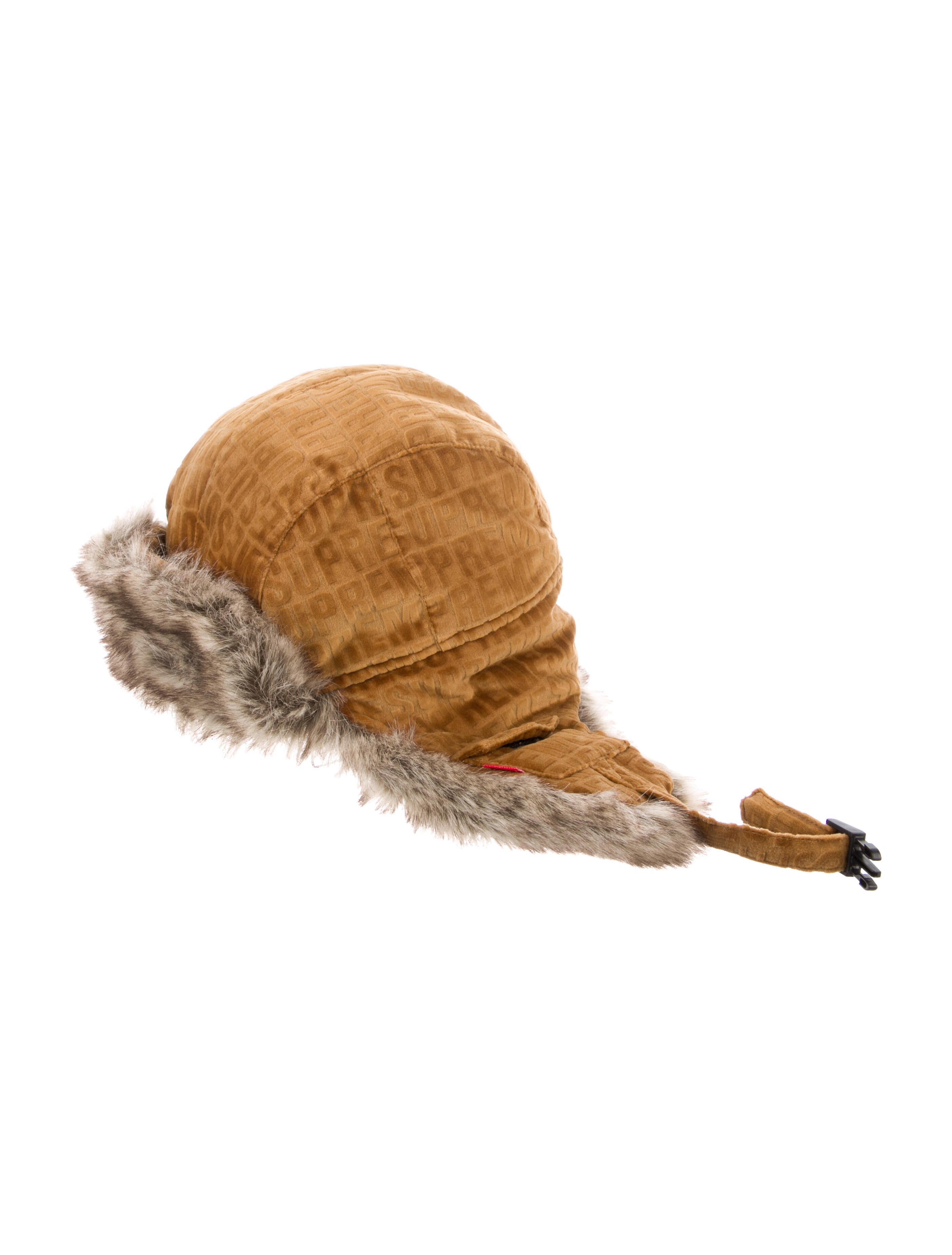 Supreme Velvet Pattern Trooper Hat - Yellow Hats, Accessories