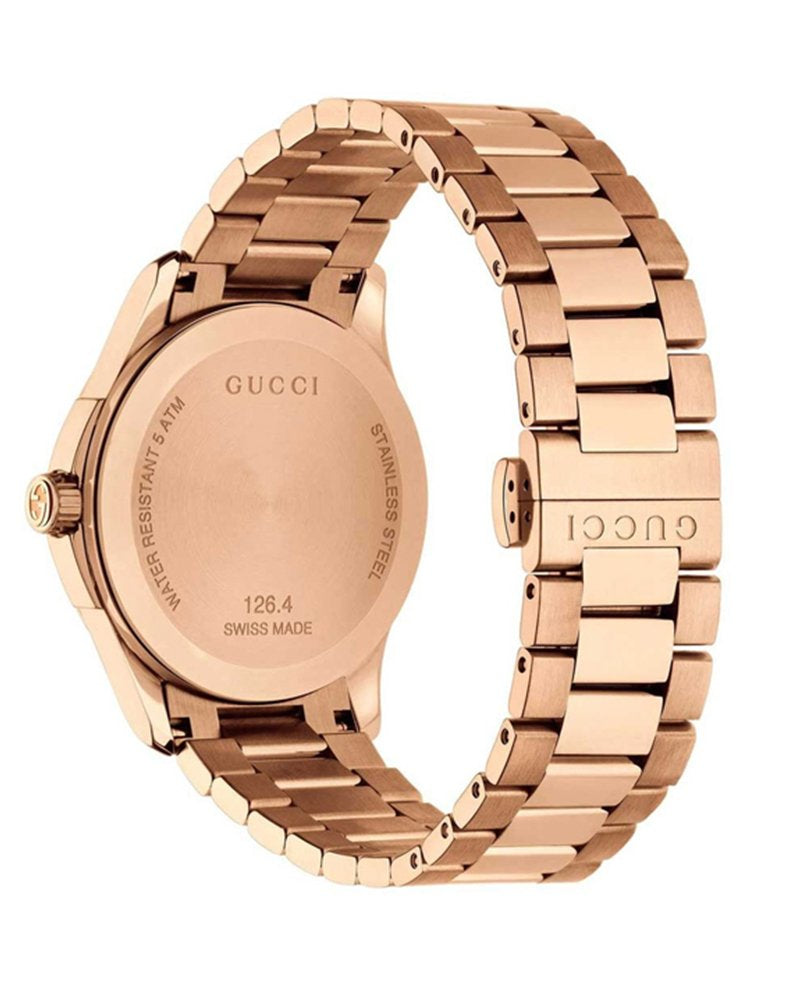 Gucci Women's Swiss Made Quartz Stainless Steel Rose Gold Dial