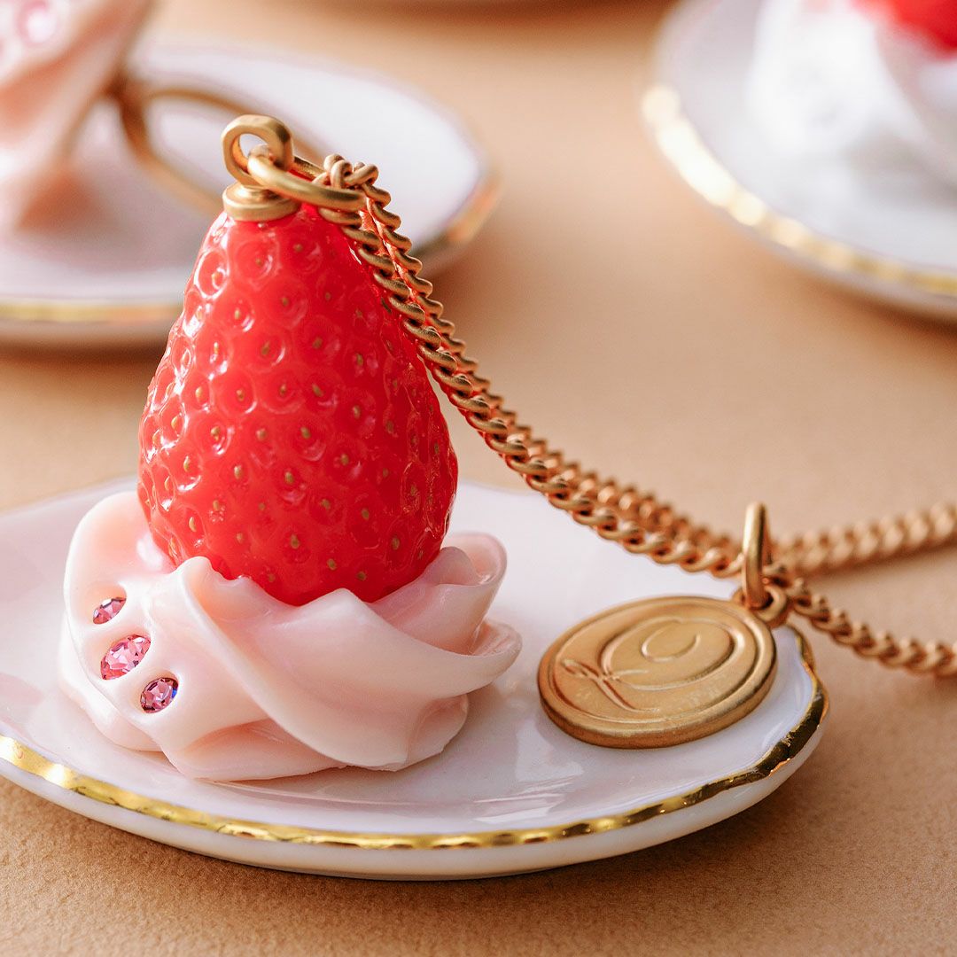 残り1点】【店舗限定商品】フレッシュストロベリー ネックレス（ピンク