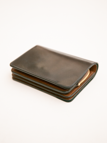 forme Short Wallet (Cordovan Black×Brown) – RECTOHALL