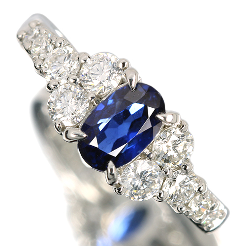 ロイヤルブルーサファイア 1.0ct ダイヤモンド 0.7ct プラチナ リング