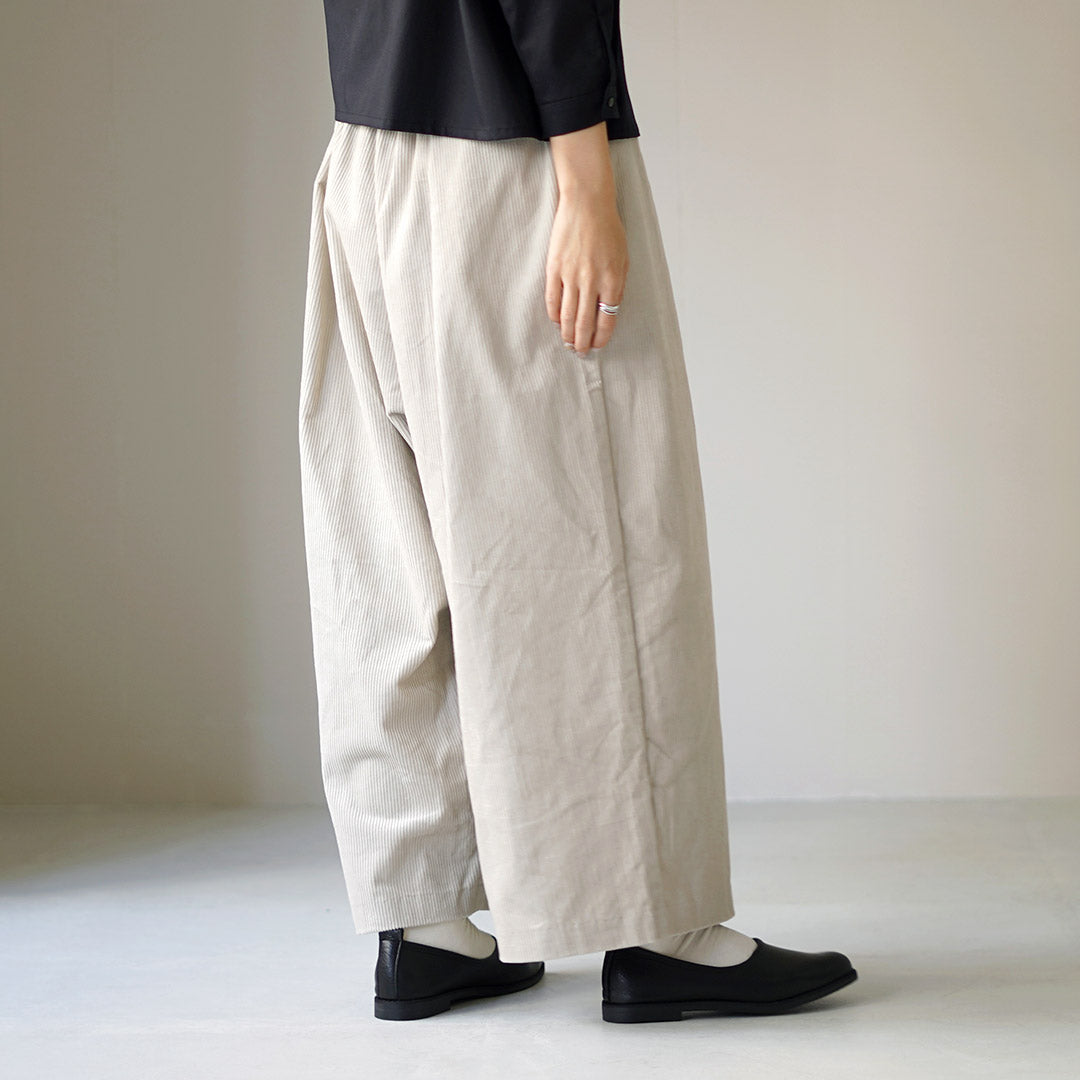 mizuiro ind（ミズイロインド） コーデュロイ ワイドパンツ