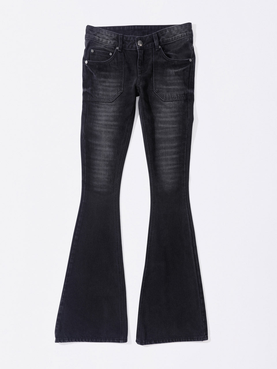 Whiskered Bootcut Denim Washed Gray – SCULPTOR JAPAN
