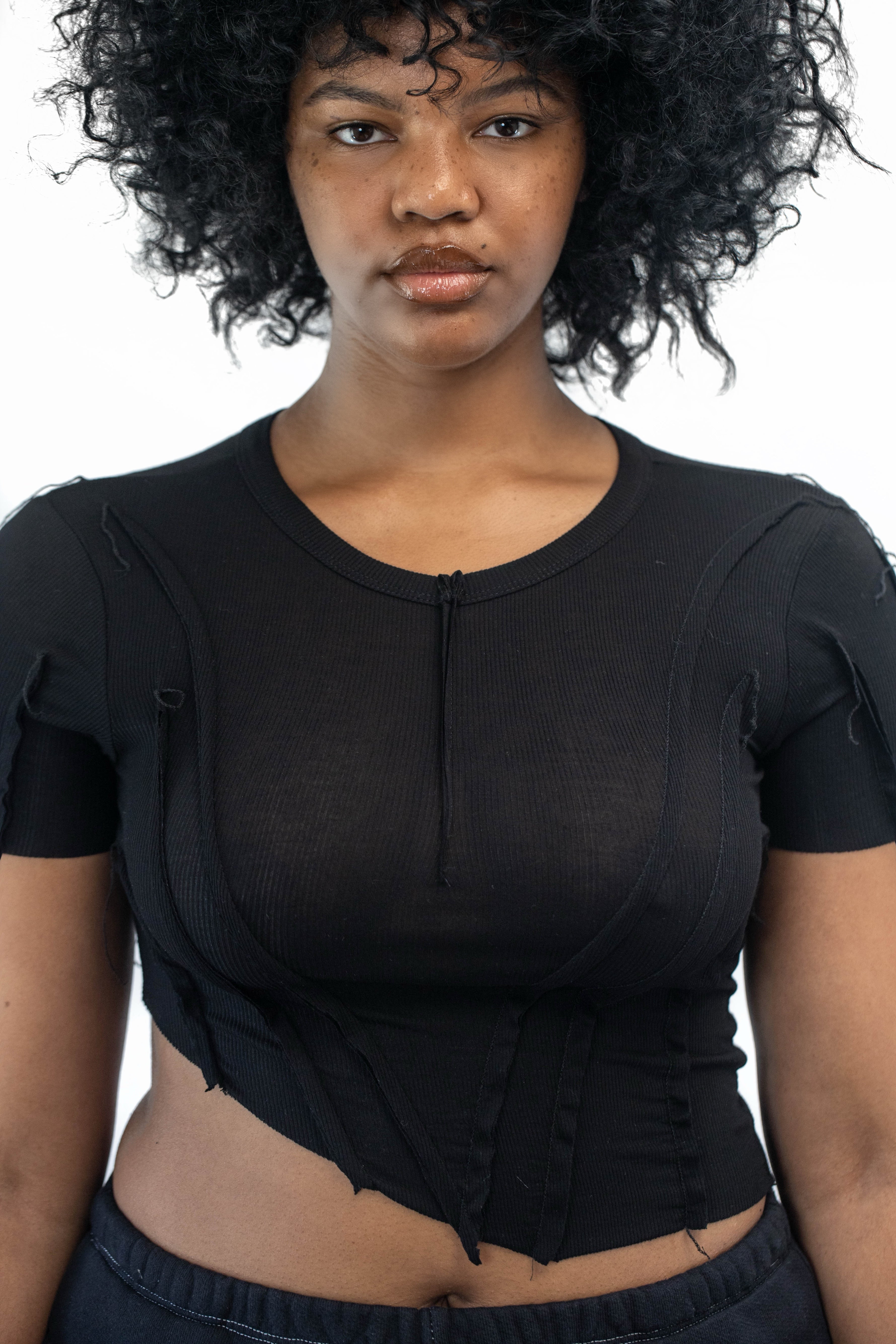 Sami Miro Vintage - Asymmetric Tee in Black Rib – SAMI MIRO VINTAGE