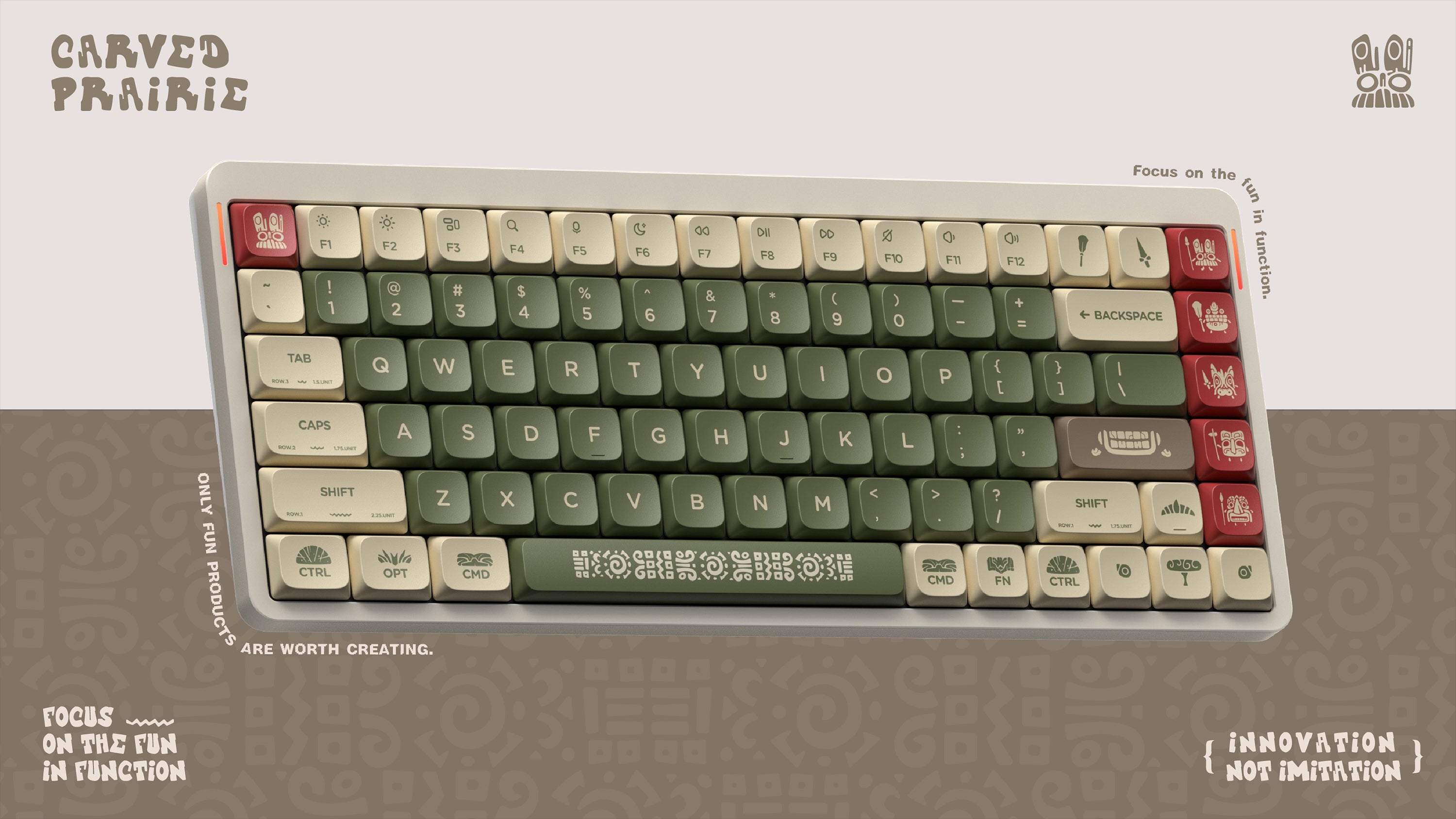 Carved Prairie nSA Profile Dye-sub PBT キーキャップ – DIGIART