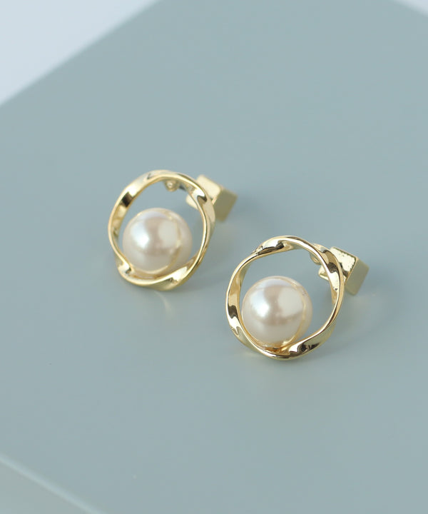 mimi33】パール×メタルのラウンドピアス[Sheerchic]｜SANPO ONLINE