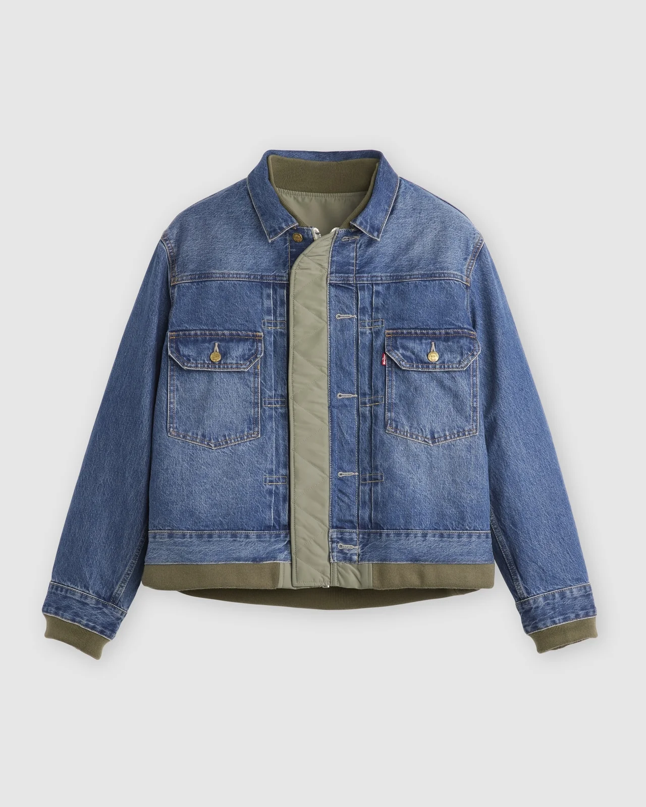 Levi's® x sacai Denim x Matelasse Twill Reversible Blouson| Sacai