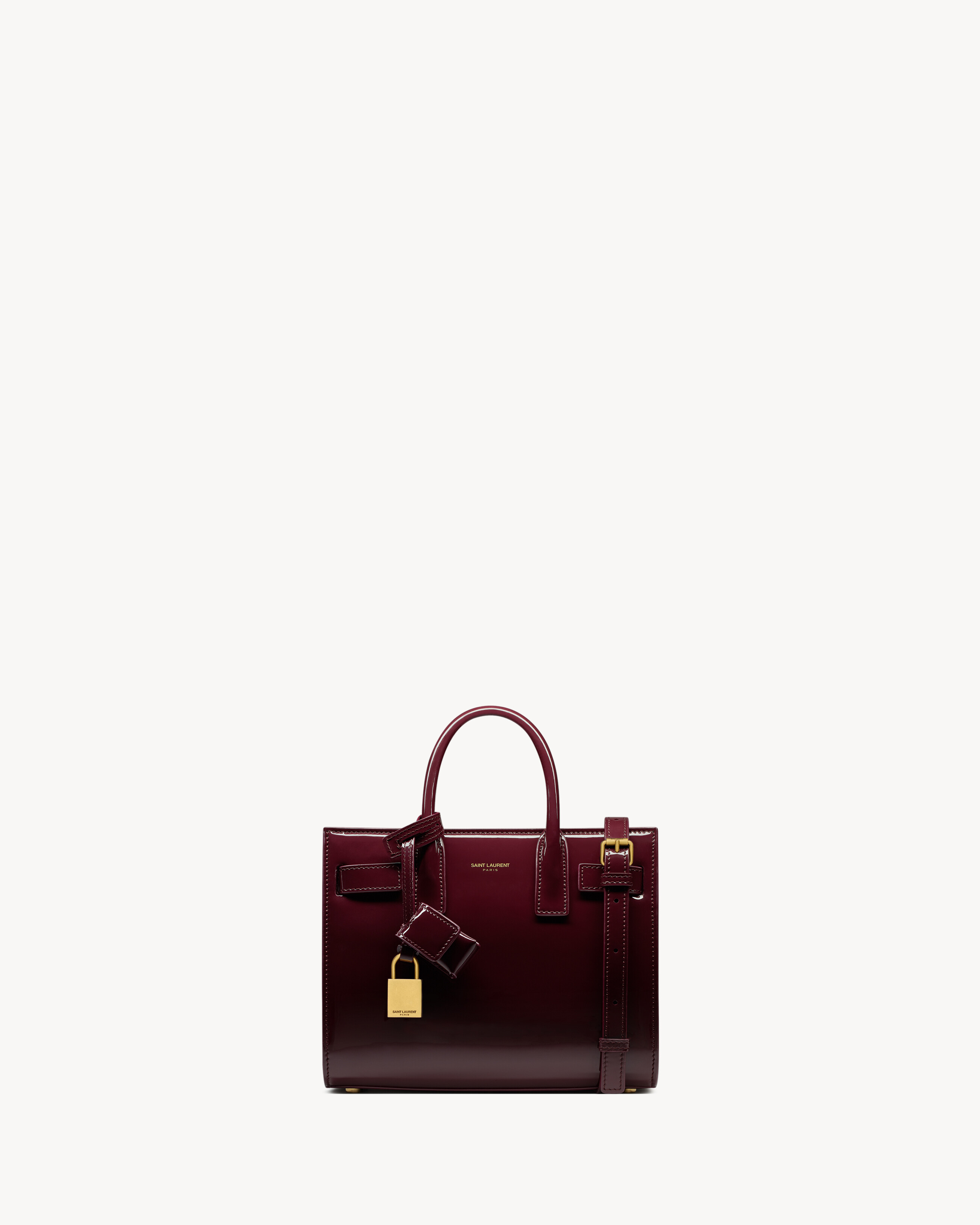SAC DE JOUR in patent leather - nano in Red | Saint Laurent | YSL
