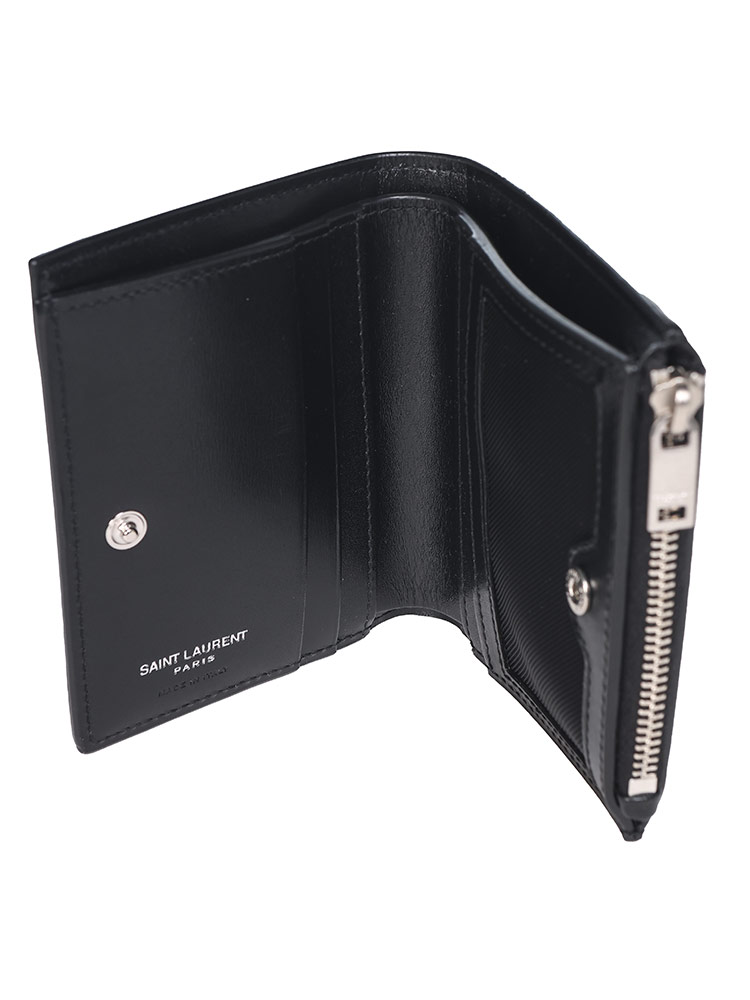 Saint Laurent (サンローラン) ロゴプレート ジップ付き 2つ折り