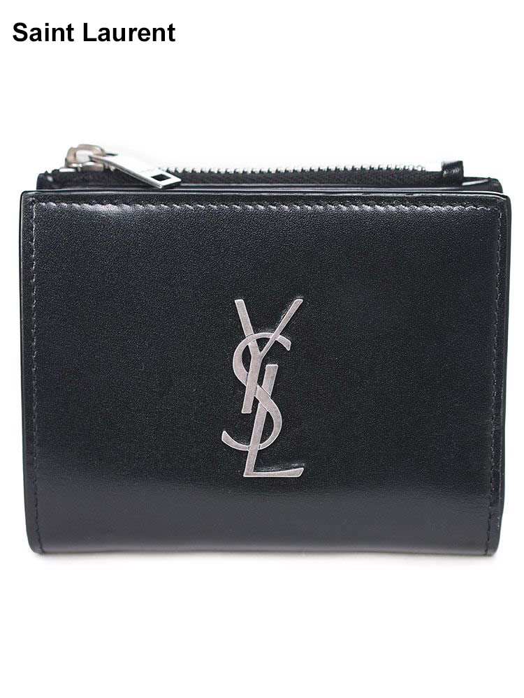 Saint Laurent (サンローラン) ロゴプレート ジップ付き 2つ折り