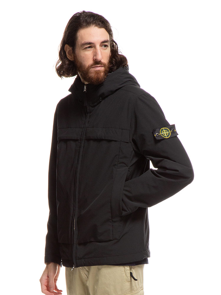 STONE ISLAND (ストーンアイランド) 袖ロゴ フード フルジップ ソフト