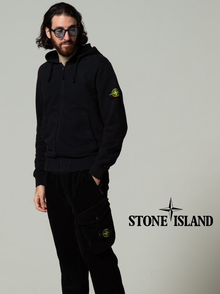 STONE ISLAND ストーンアイランド 裏起毛 袖ロゴ フルジップ