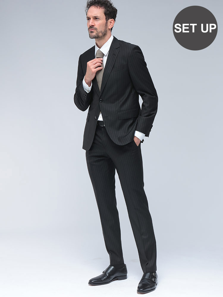HUGO BOSS (ヒューゴボス) スリムフィット シングル二つ釦 ノータック