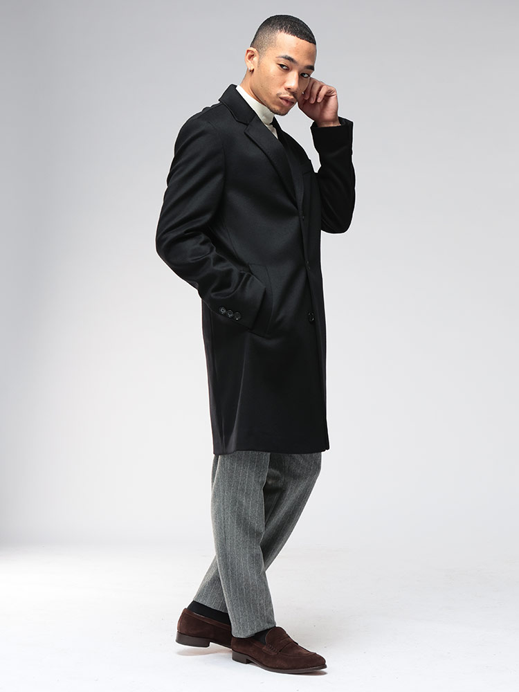 HUGO BOSS (ヒューゴボス) カシミヤ混 段返り 3つボタン ウール