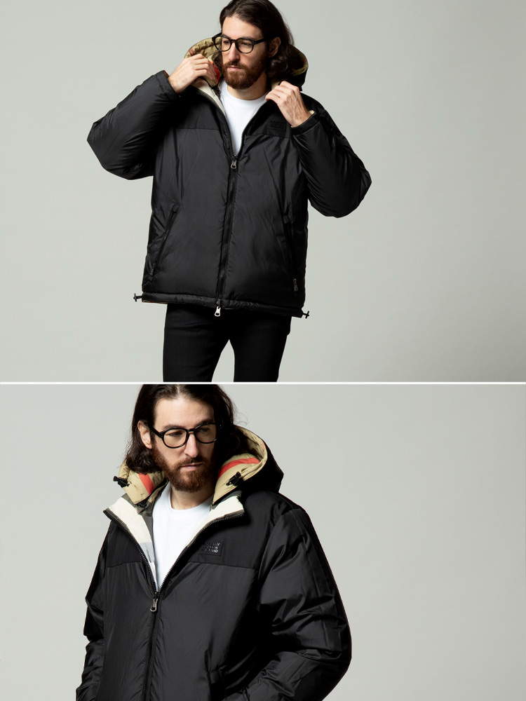 BURBERRY (バーバリー) リバーシブル チェック＆無地 ダウンジャケット