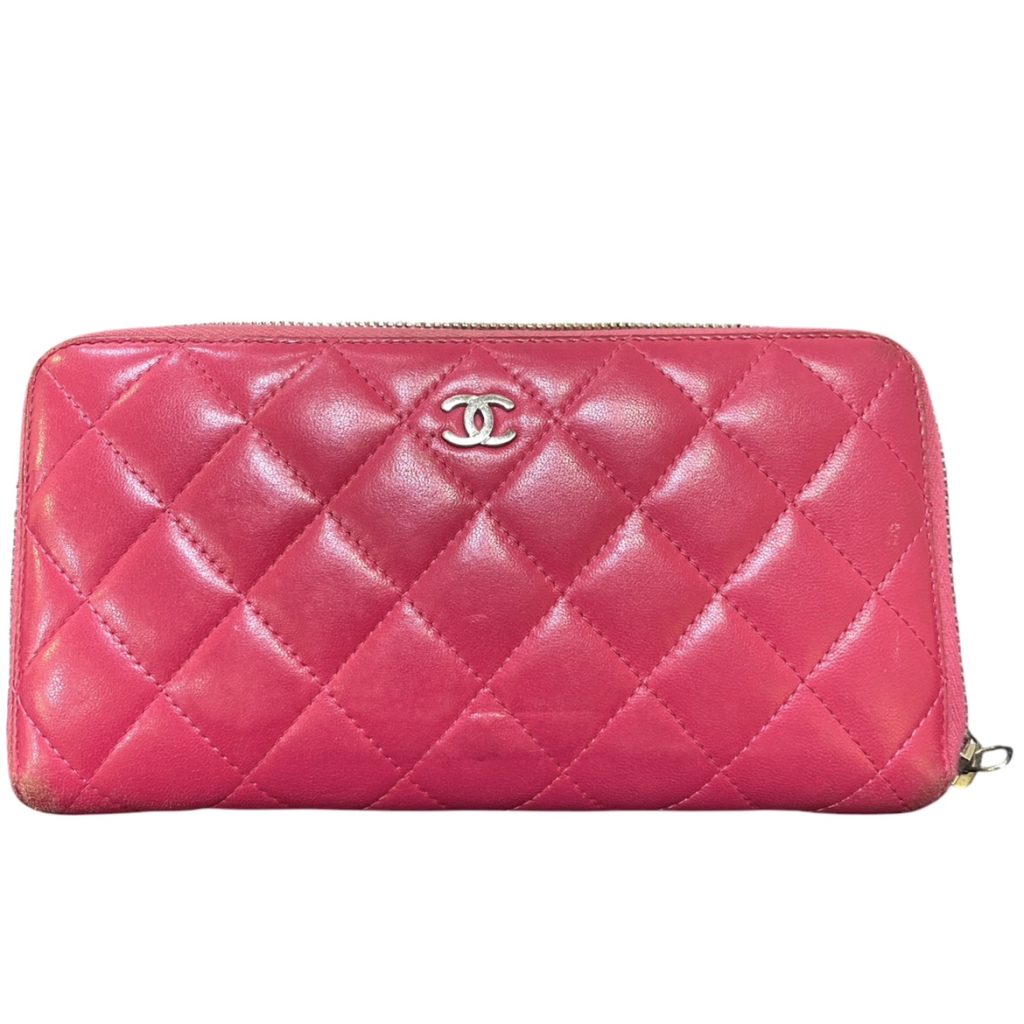 シャネル】CHANEL 長財布 ラムスキンマトラッセ ピンクの買取実績