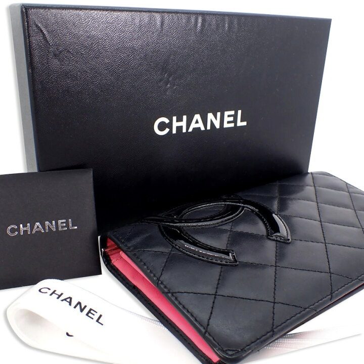 CHANEL(シャネル) カンボンライン ブラック×ピンク 長財布の買取実績