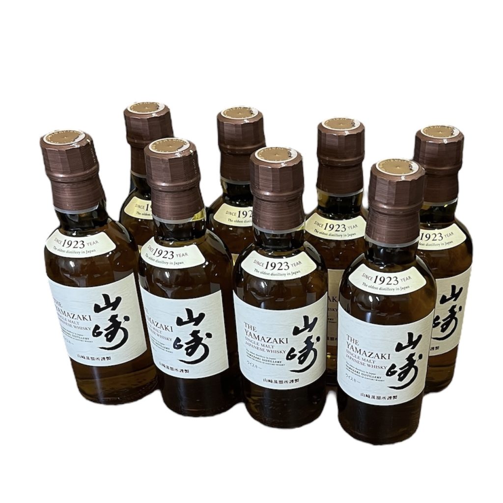 サントリーシングルモルトウイスキー 山崎 180ml瓶 8本セットの買取