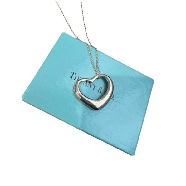 TIFFANY&Co.ティファニー オープンハート ネックレス シルバー925の