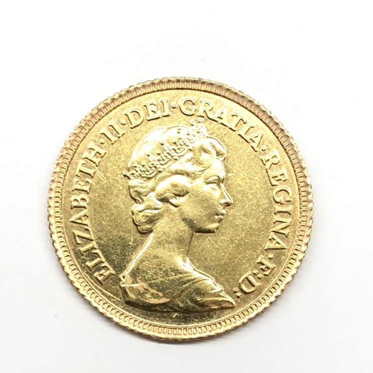 K22 22金 ソブリン金貨 エリザベス2世 イギリス 1982年 コインの買取