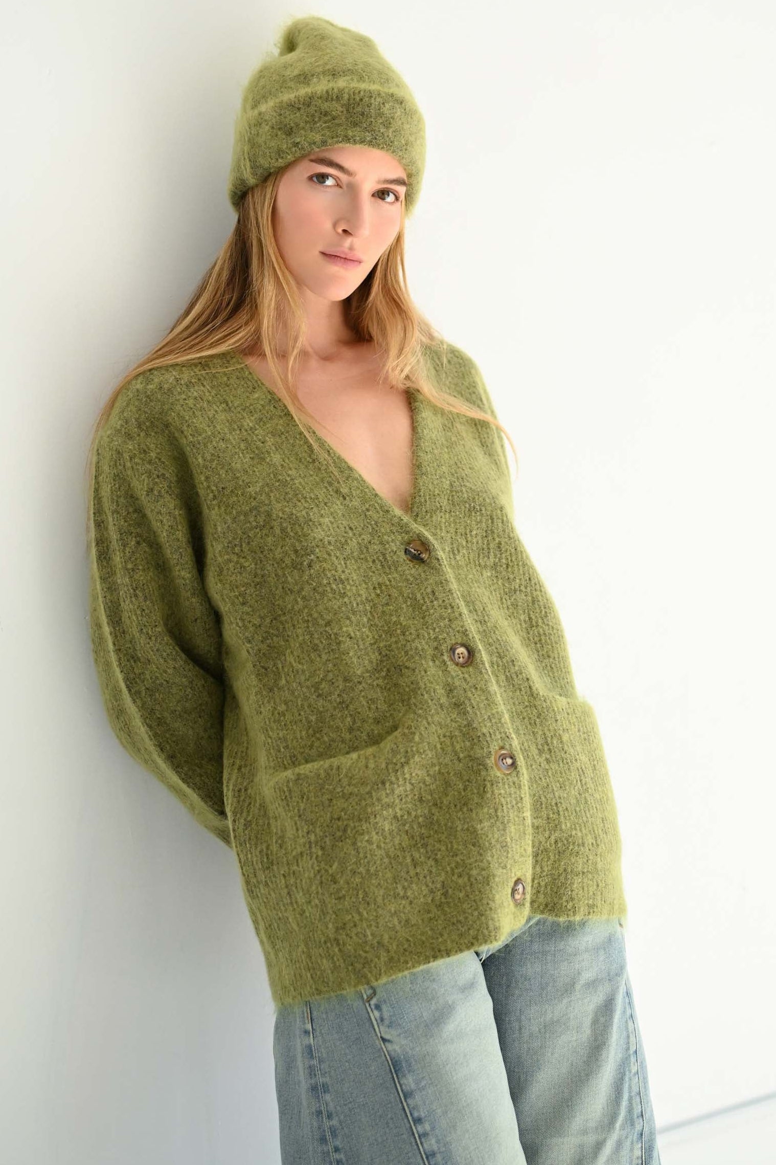 トップス Diaspora Cotton Mohair Cardigan XL Cotton Mohair Cardigan