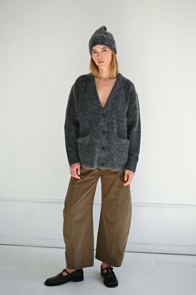 Mohair Cardigan in Charcoal – SAYAKA DAVIS NEW YORK