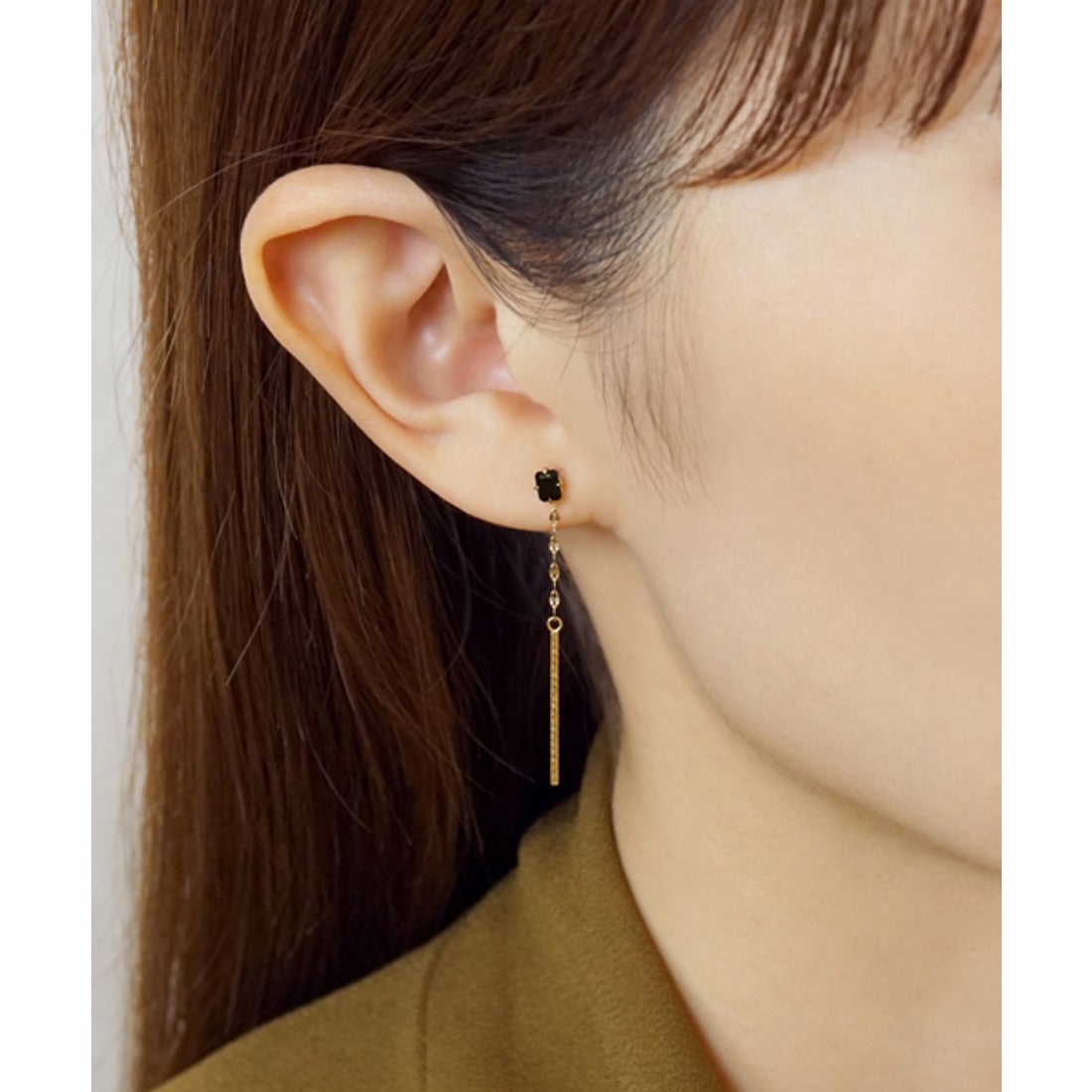 テイクアップ TAKE-UP ［セカンドピアス］ K18オニキスピアス