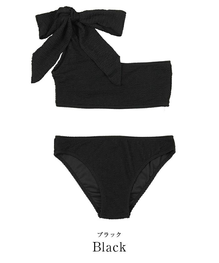 uneuneワンショルダーリボンビキニ/水着 | SEA DRESS