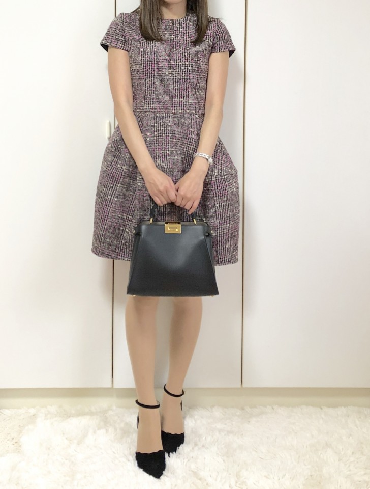 YOKO CHAN】ヨーコ・チャン「Tweed Balloon Dress（ツイードバルーン
