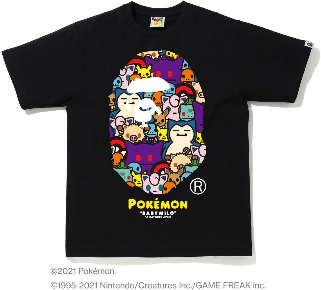 BAPE Pokemon Baby Milo Ape Head #11 Tee Black – shoegamemanila