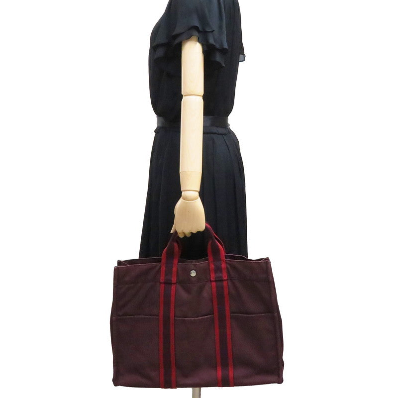 HERMES/エルメス】 フールトゥMM トートバッグ キャンバス ボルドー