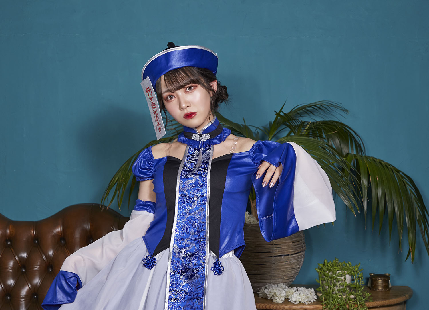 コスプレ ハロウィン キョンシー オリエンタルブルーガーリー