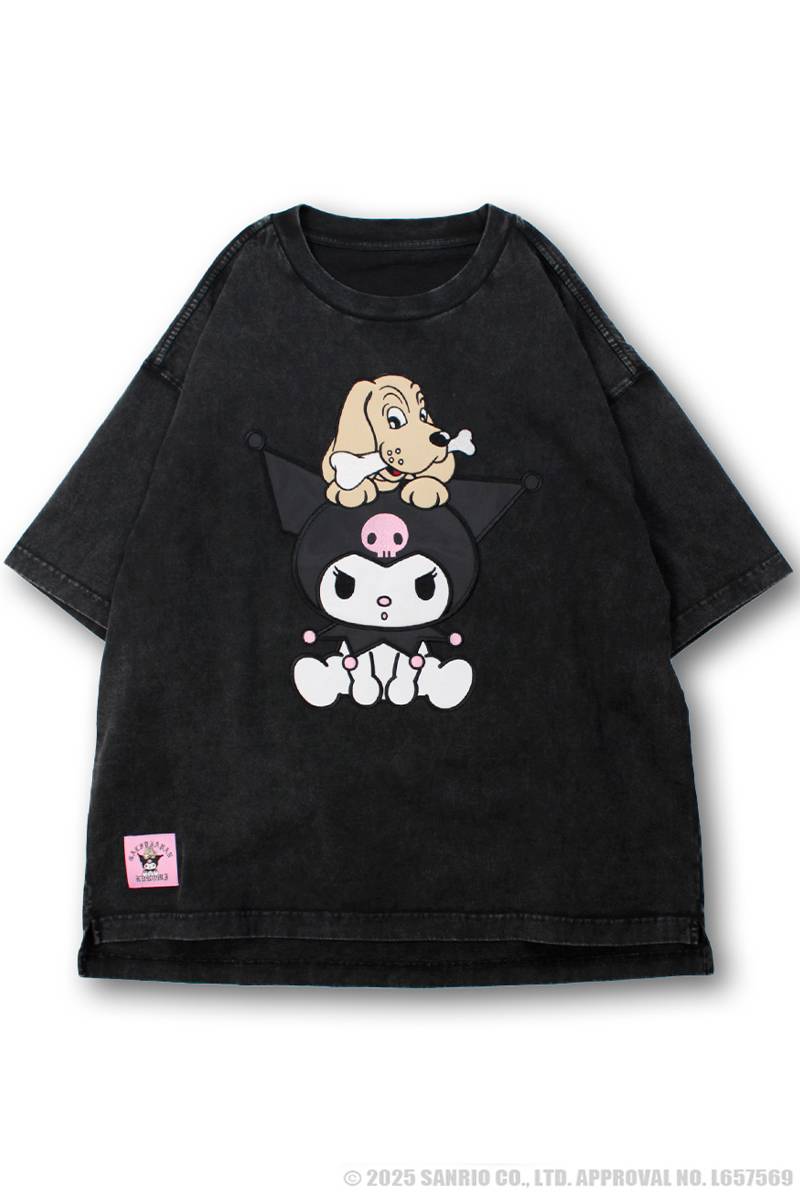 クロミ×GALFY(ガルフィー) クロミちゃんとGALFYの半袖TEE - Ink.Black