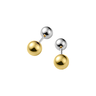 プラチナ/K18イエローゴールド ピアス 5×6mm | 高品質 金・プラチナ