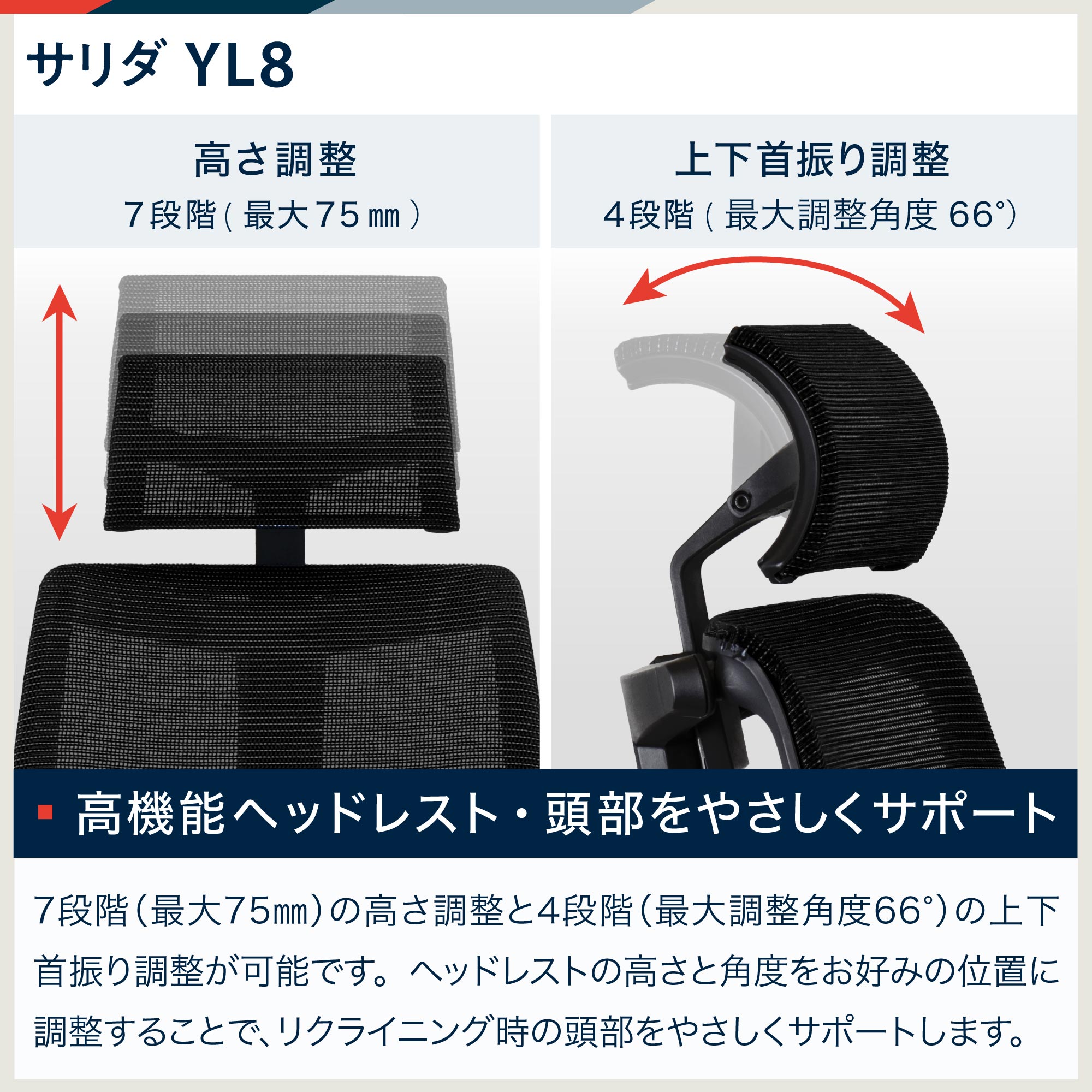 サリダチェア YL8 可動肘 YL8-SGBL-AEL｜オフィスチェア｜イトーキ公式