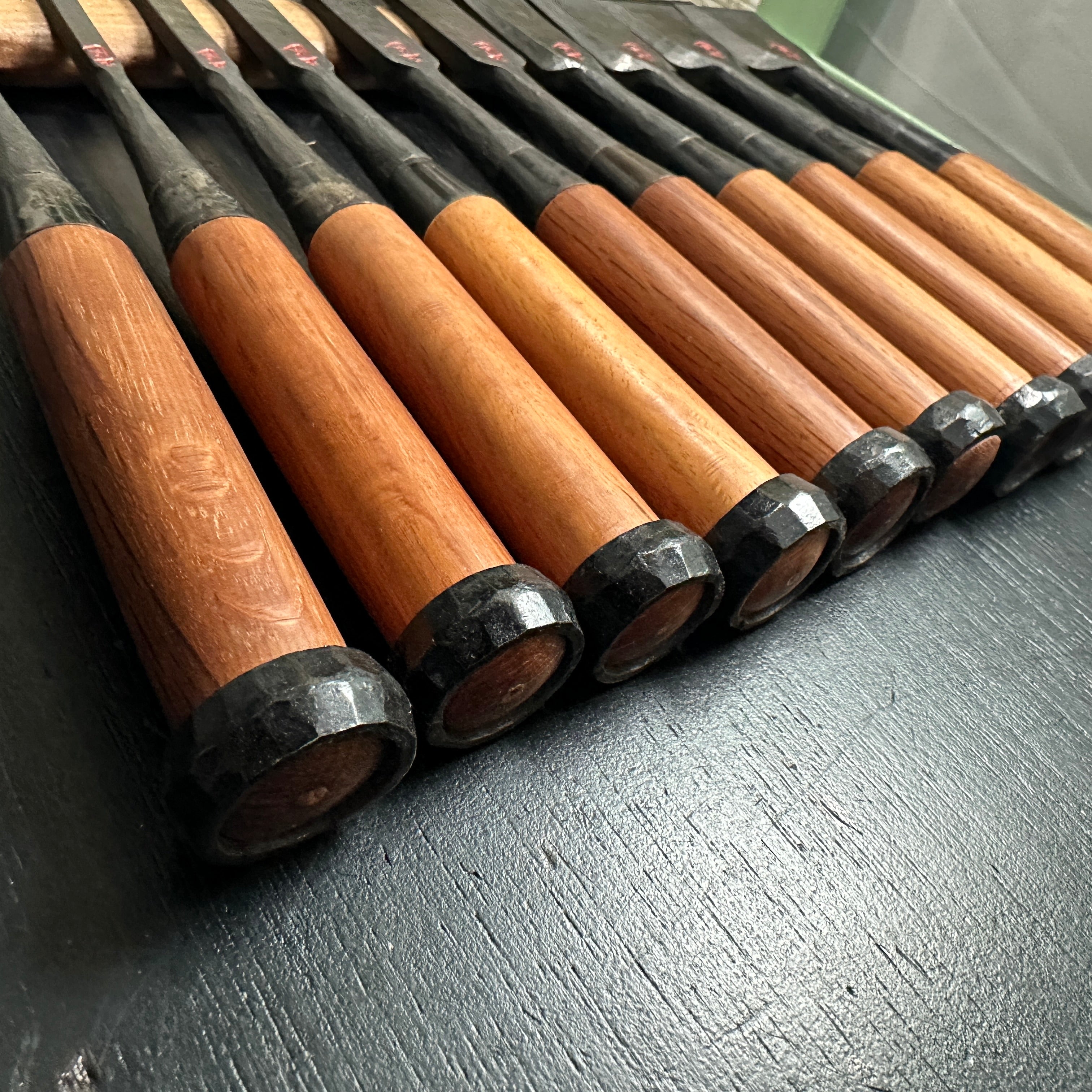 Old Stock Masayoshi Bench chisels set with wooden box 正よし 追入