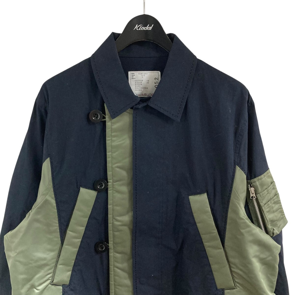 sacai(サカイ) ミリタリードッキングコート SCM-052 ネイビー×カーキ