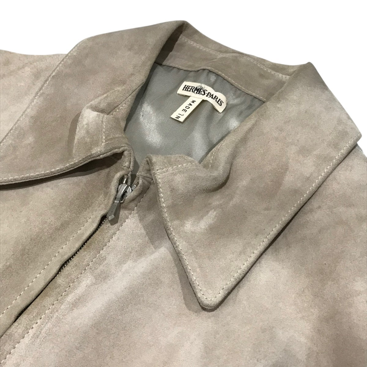 HERMES(エルメス) マルジェラ期スウェード×シルクベスト ベージュ