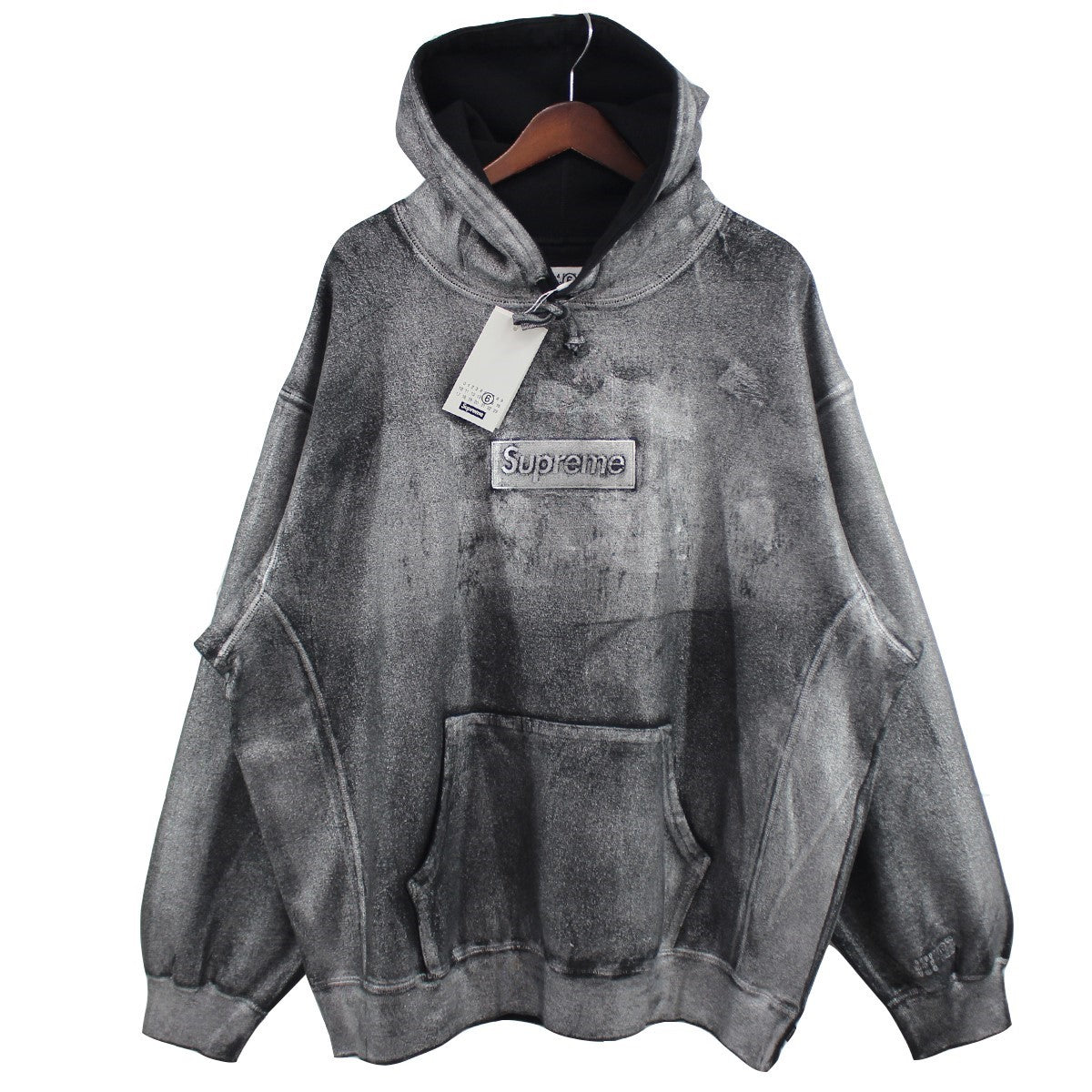 SUPREME × MM6 Maison Margiela 24SS MM6 Foil Box Logo Hooded