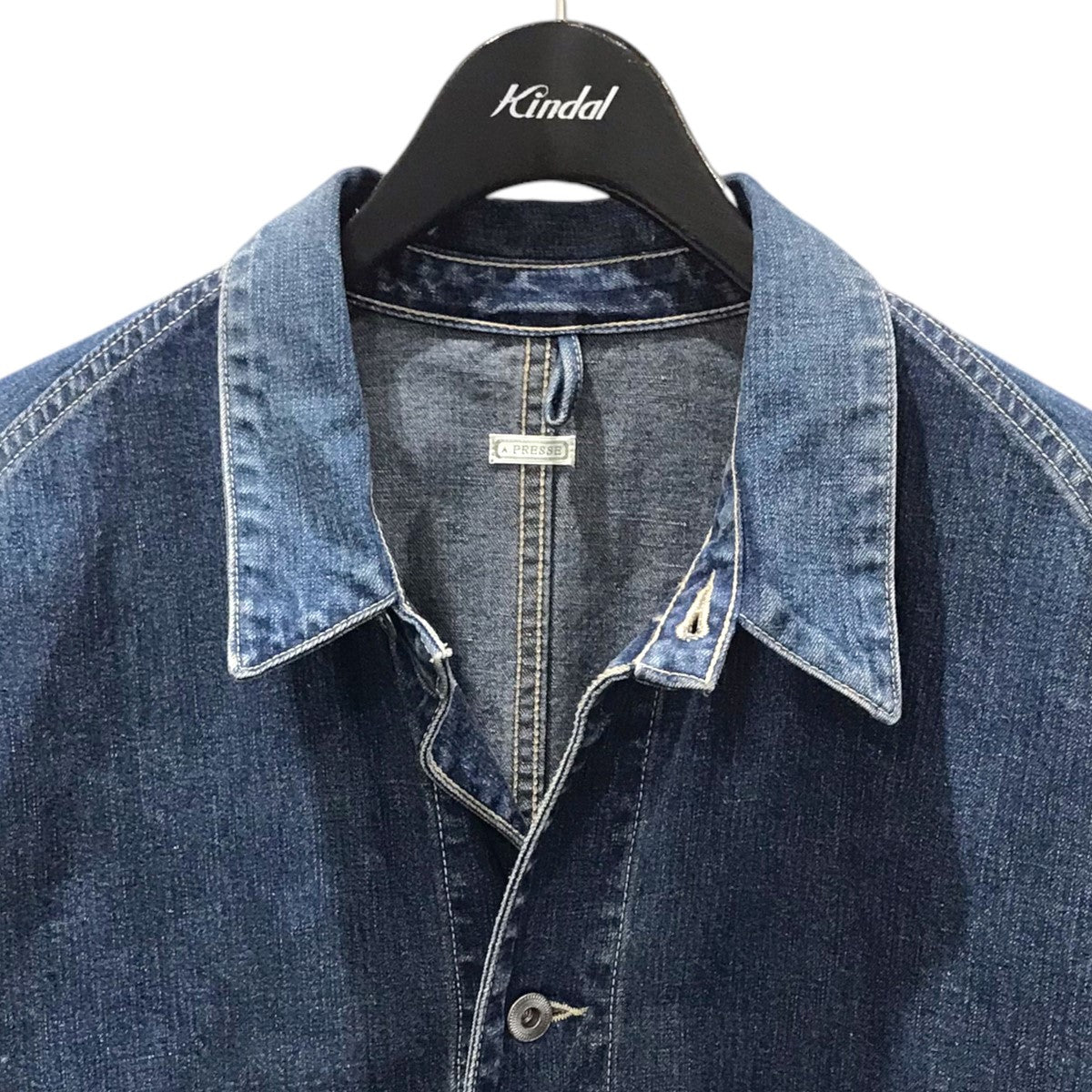 A．PRESSE(アプレッセ) 23AW 加工デニムカバーオールジャケット Denim