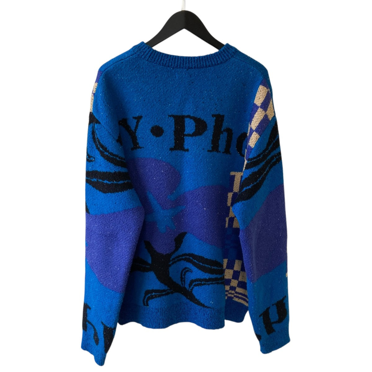 KHOKI(コッキ) Intarsia-knit jumperニット24FW-K-01 24FW-K-01 ブルー