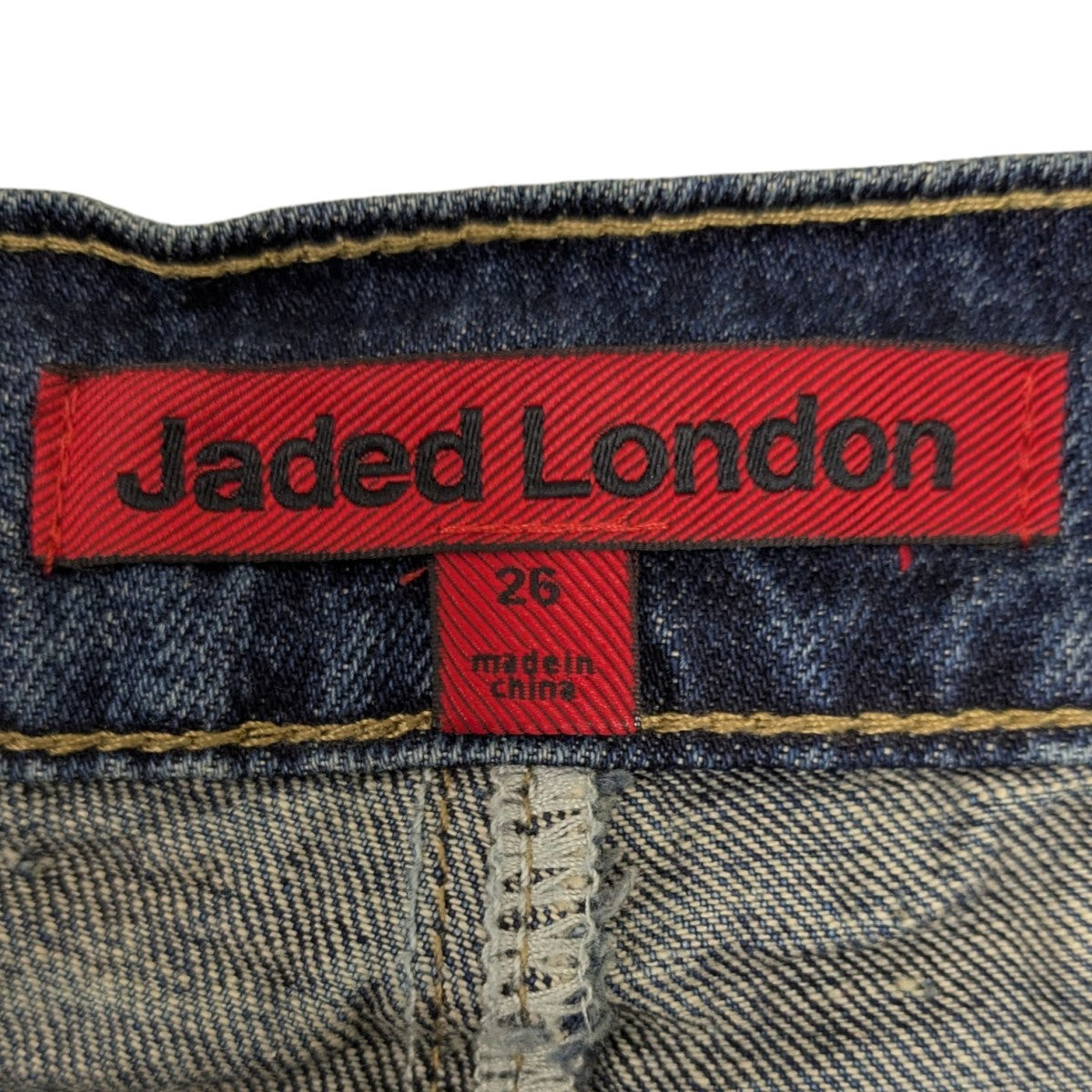 JADED LONDON(ジェイデッドロンドン) Mid Blue Drift Flared Jeans