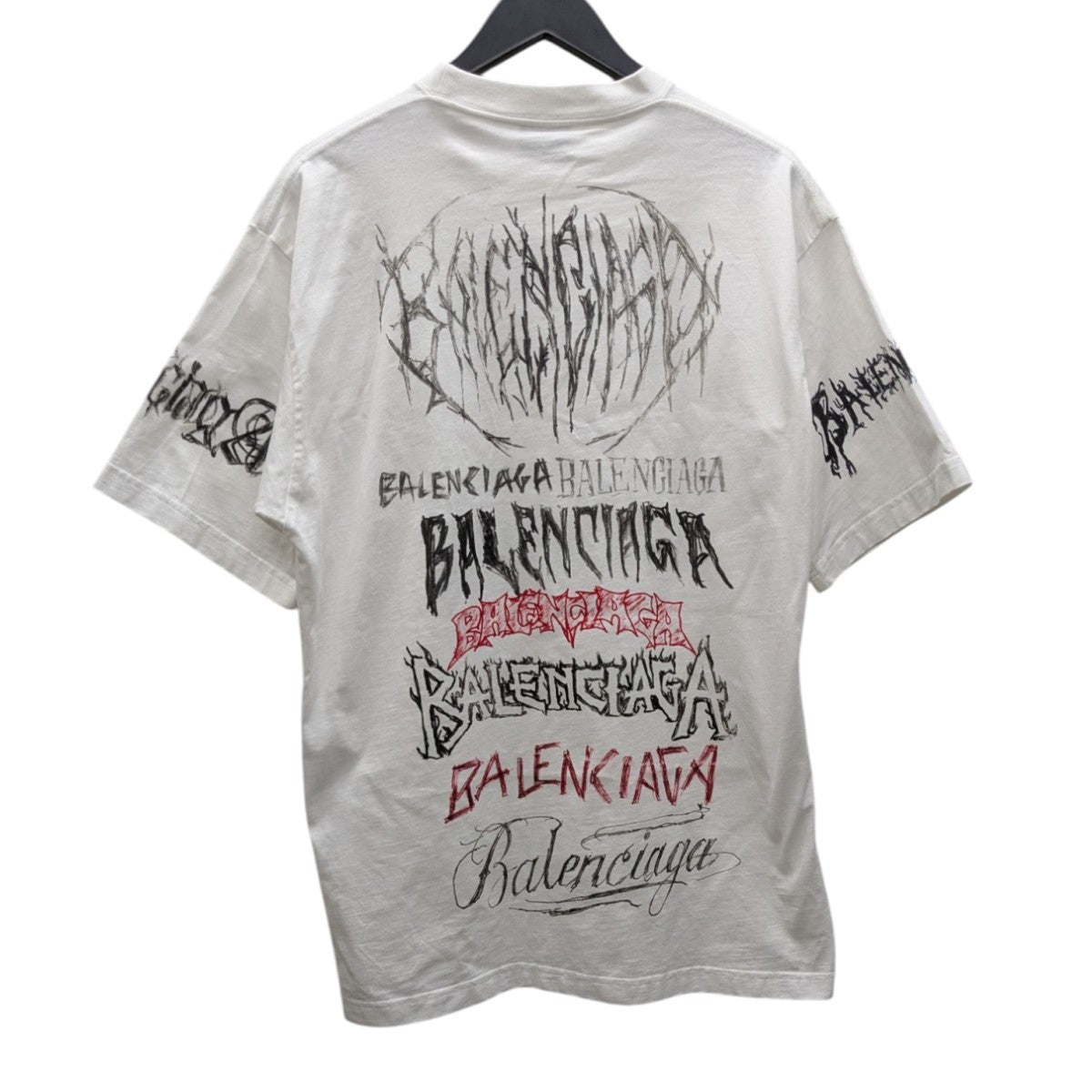 BALENCIAGA(バレンシアガ) ロゴプリントラージフィットTシャツ 641675